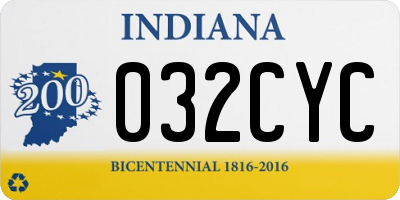 IN license plate 032CYC
