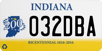 IN license plate 032DBA