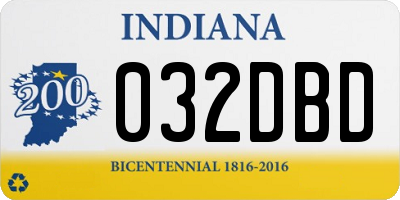 IN license plate 032DBD