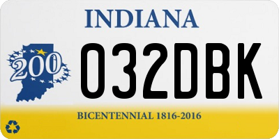 IN license plate 032DBK