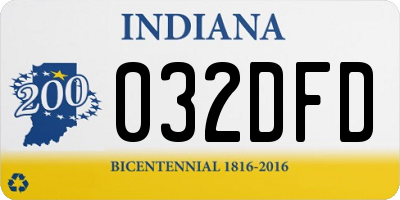 IN license plate 032DFD