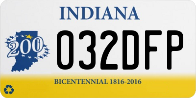 IN license plate 032DFP