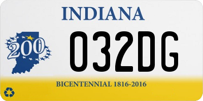 IN license plate 032DG