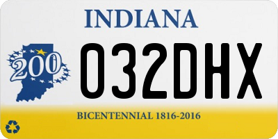 IN license plate 032DHX