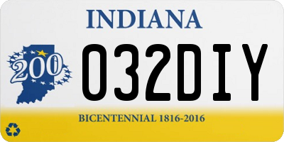 IN license plate 032DIY