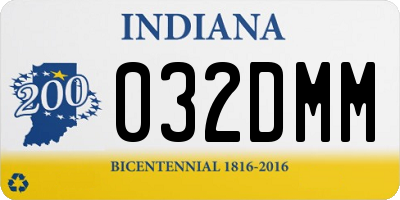 IN license plate 032DMM
