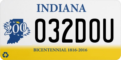 IN license plate 032DOU