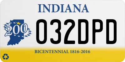 IN license plate 032DPD