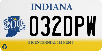 IN license plate 032DPW