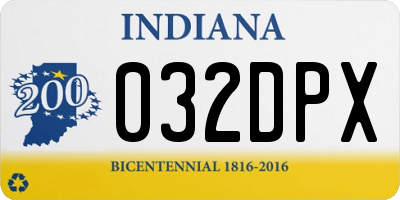 IN license plate 032DPX