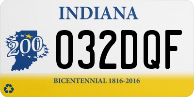 IN license plate 032DQF