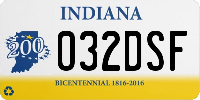 IN license plate 032DSF