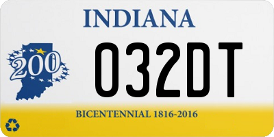 IN license plate 032DT