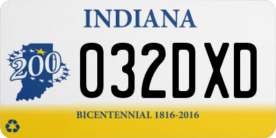 IN license plate 032DXD