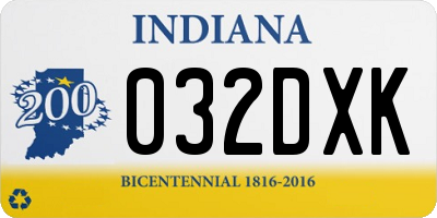 IN license plate 032DXK