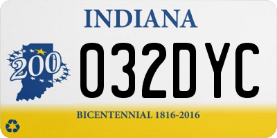 IN license plate 032DYC