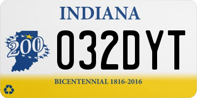 IN license plate 032DYT