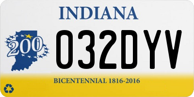 IN license plate 032DYV