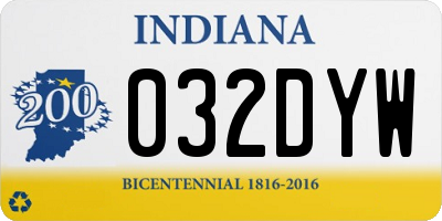 IN license plate 032DYW