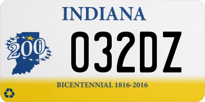 IN license plate 032DZ