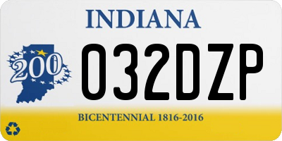IN license plate 032DZP