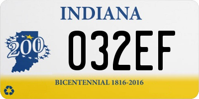 IN license plate 032EF