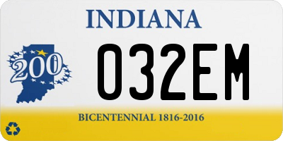 IN license plate 032EM