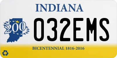 IN license plate 032EMS