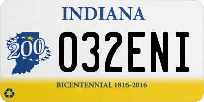 IN license plate 032ENI