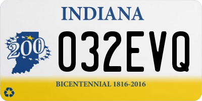 IN license plate 032EVQ