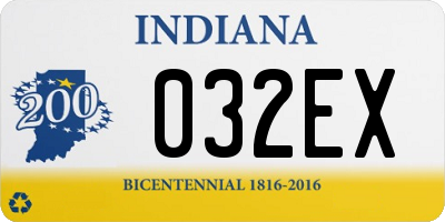 IN license plate 032EX