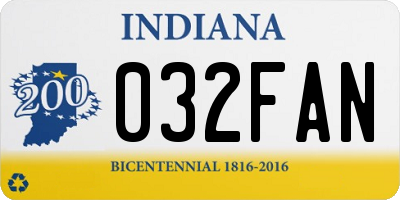 IN license plate 032FAN