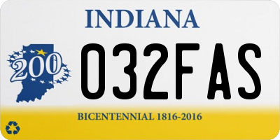 IN license plate 032FAS