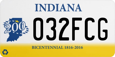 IN license plate 032FCG