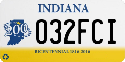 IN license plate 032FCI