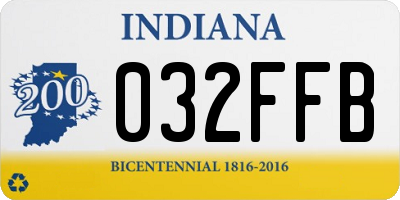 IN license plate 032FFB