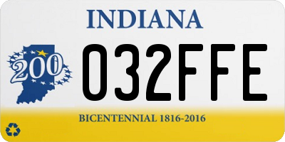IN license plate 032FFE