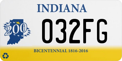 IN license plate 032FG