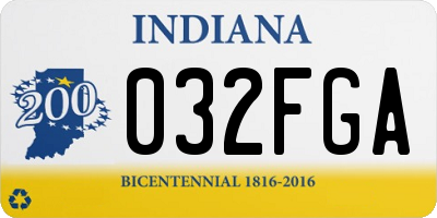 IN license plate 032FGA