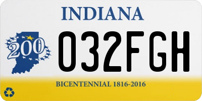 IN license plate 032FGH