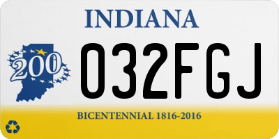 IN license plate 032FGJ