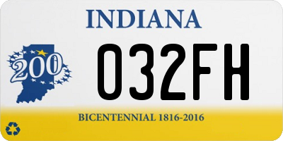 IN license plate 032FH