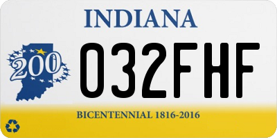 IN license plate 032FHF