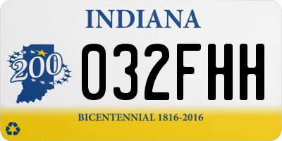 IN license plate 032FHH