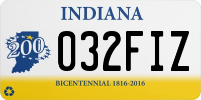 IN license plate 032FIZ