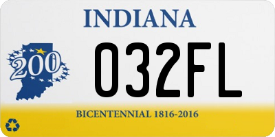 IN license plate 032FL