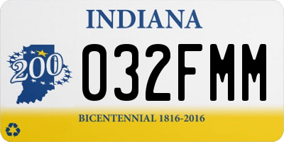 IN license plate 032FMM