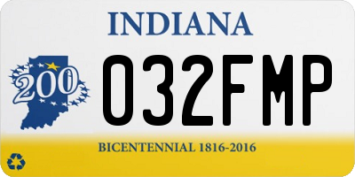 IN license plate 032FMP