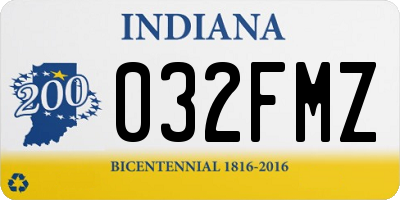 IN license plate 032FMZ