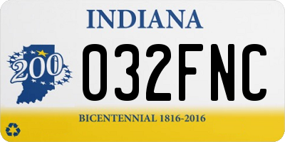 IN license plate 032FNC